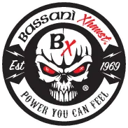 Bassani Manufacturing 1X27SB 3in. Firepower Slip-Ons - Black Billet Slash-Cut End Cap - Chrome