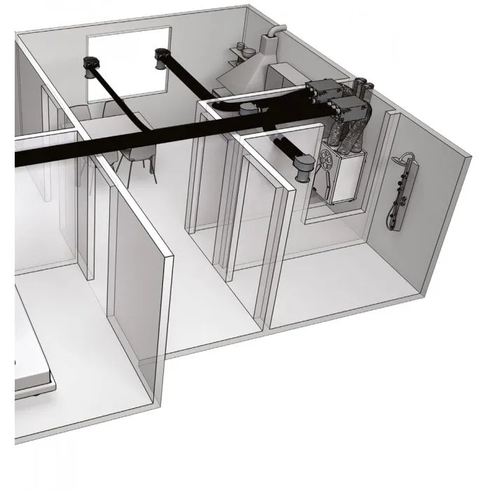 Blauberg EC-SB-250-HK2 Komfort 2-Bed House, Complete Vertical MVHR Heat Recovery Ventilation Kit