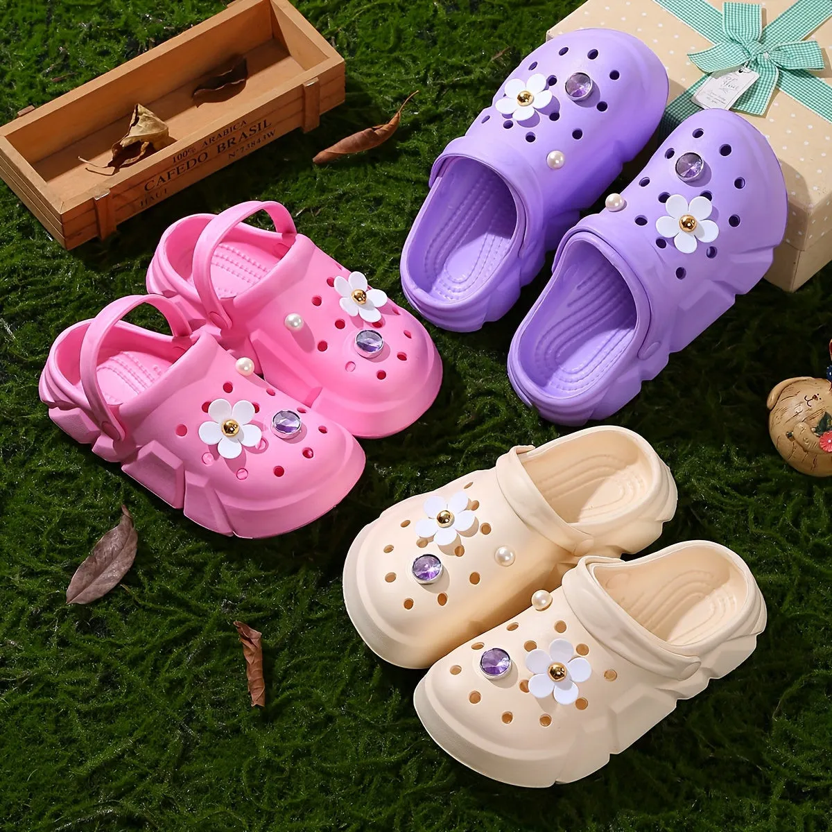 Casual Cute Non Slip Clogs For Girls, FS