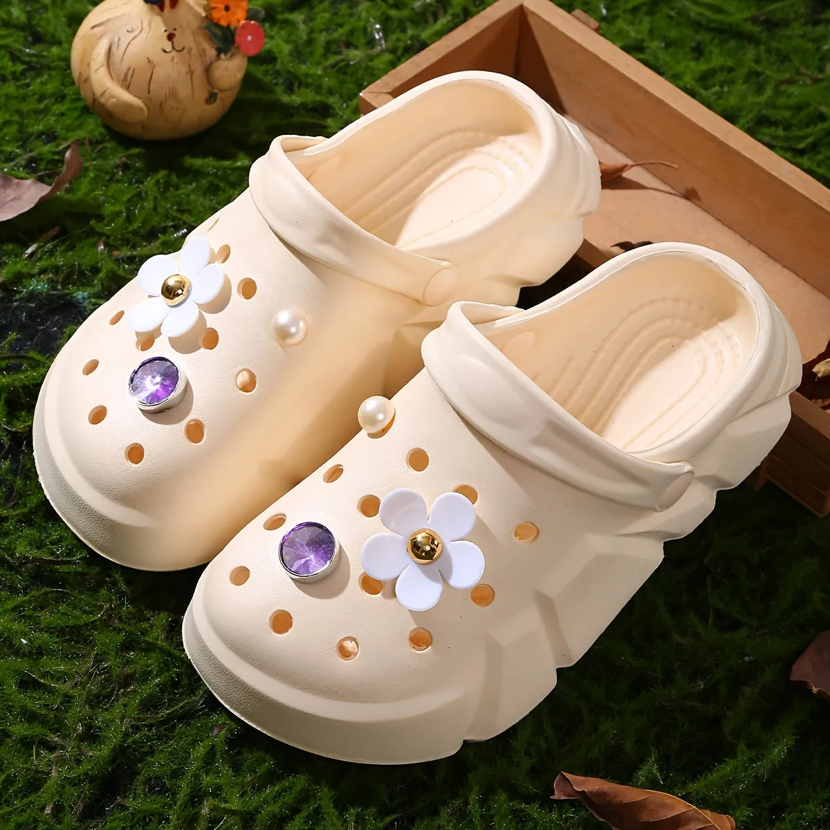 Casual Cute Non Slip Clogs For Girls, FS