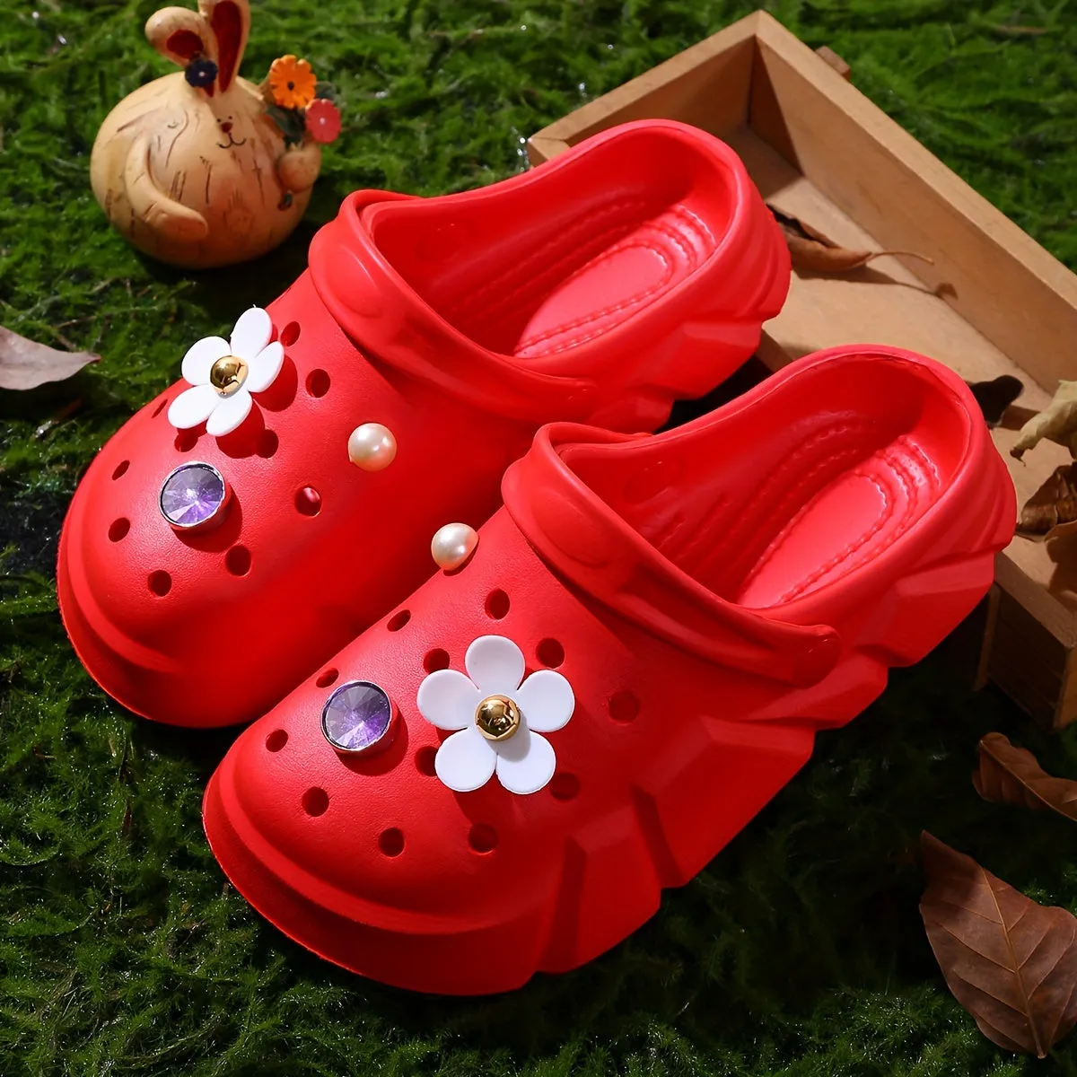 Casual Cute Non Slip Clogs For Girls, FS