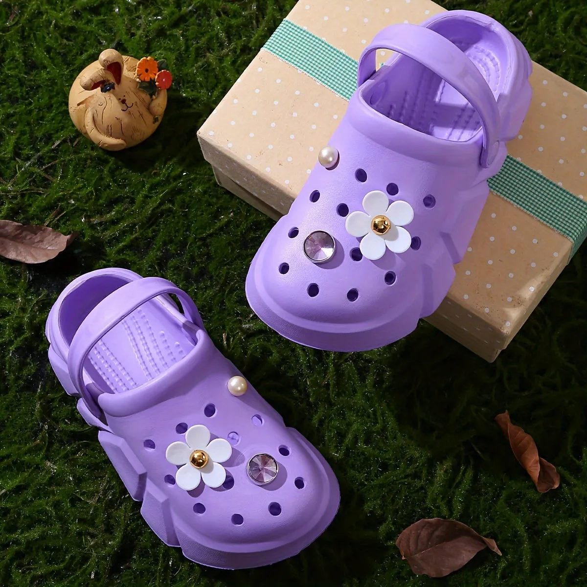 Casual Cute Non Slip Clogs For Girls, FS
