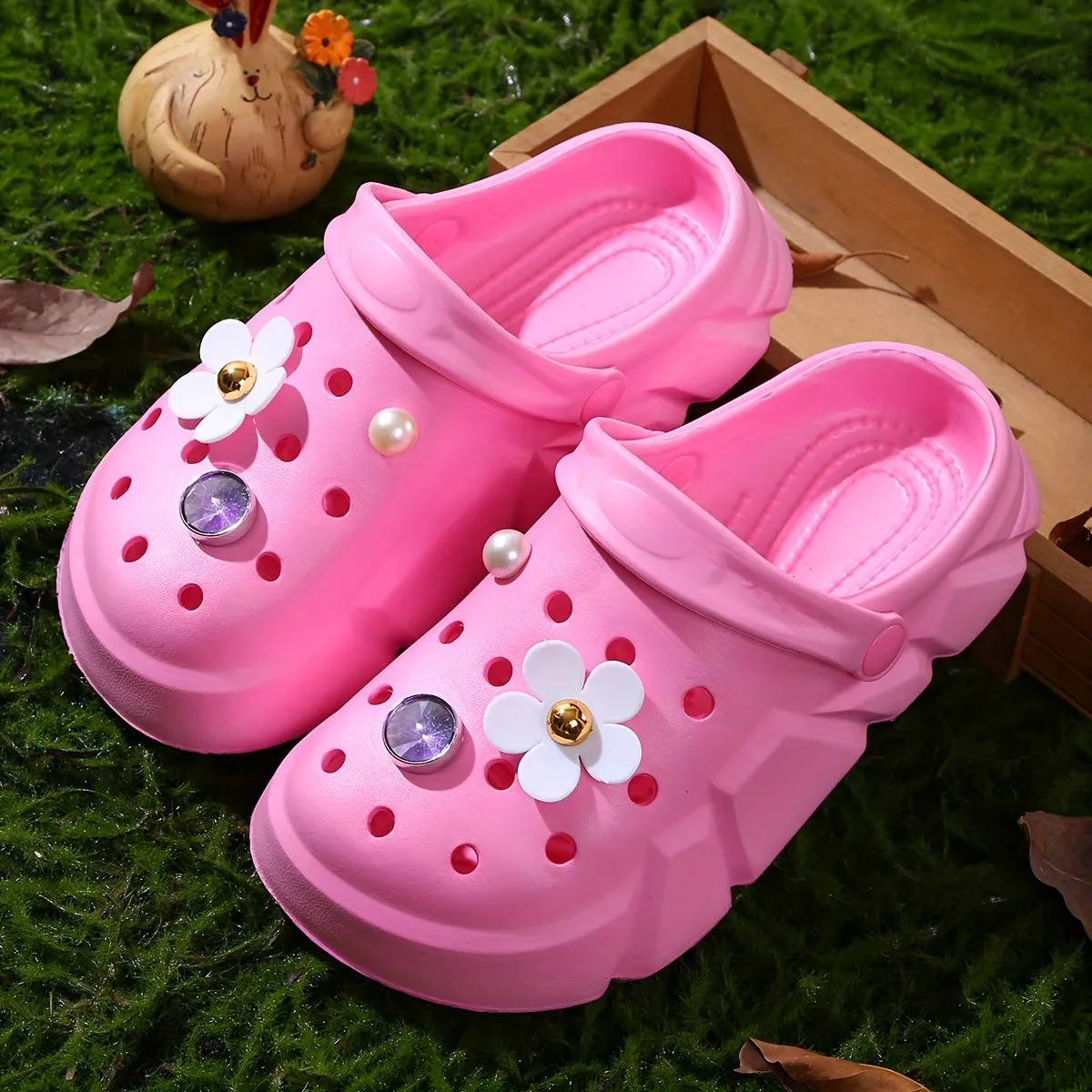 Casual Cute Non Slip Clogs For Girls, FS