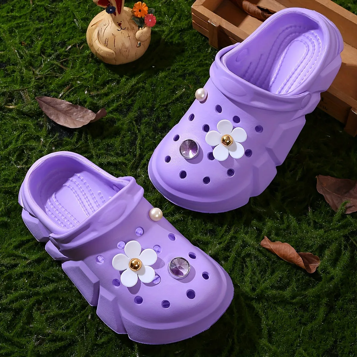 Casual Cute Non Slip Clogs For Girls, FS