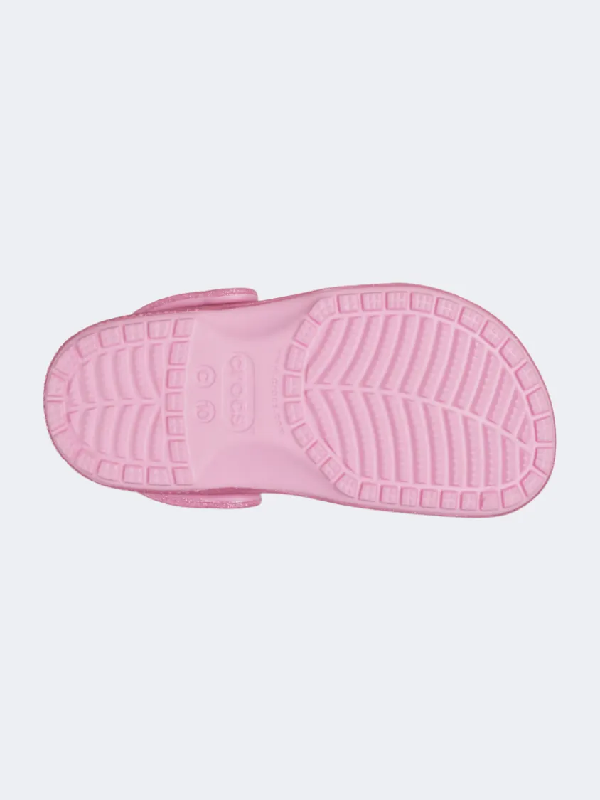 Crocs Toddler Classic Glitter Infant Lifestyle Clog Pink Tweed Glitter