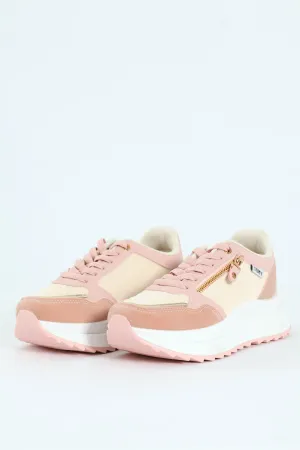 Madison Panelled Sneaker - Blush