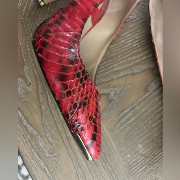 Michael Kors RED LEATHER HEELS