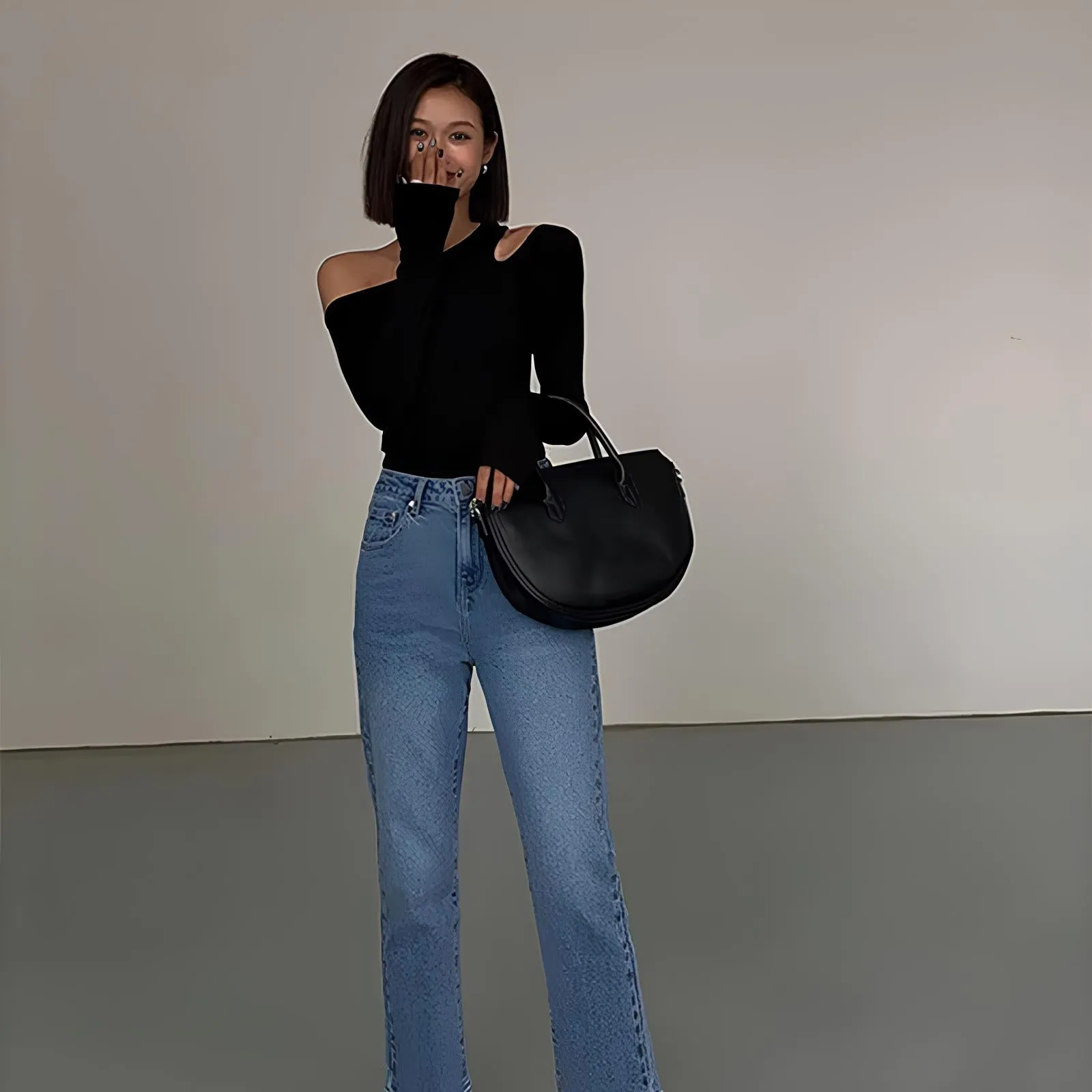 Off-Shoulder Hollow-Out Blouse – Sleek & Sexy Streetwear Essential