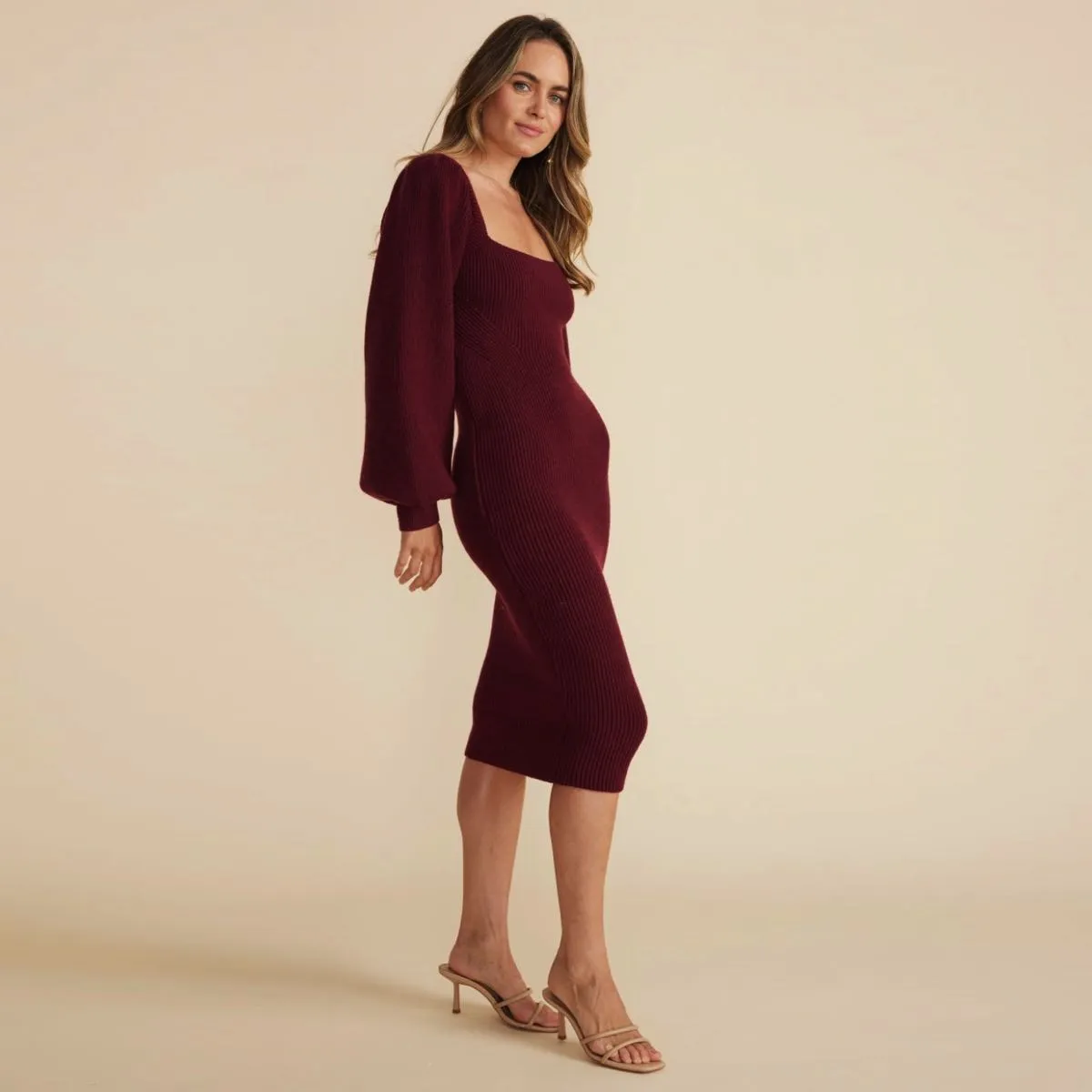 Paige Puff Sleeve Knit Dress