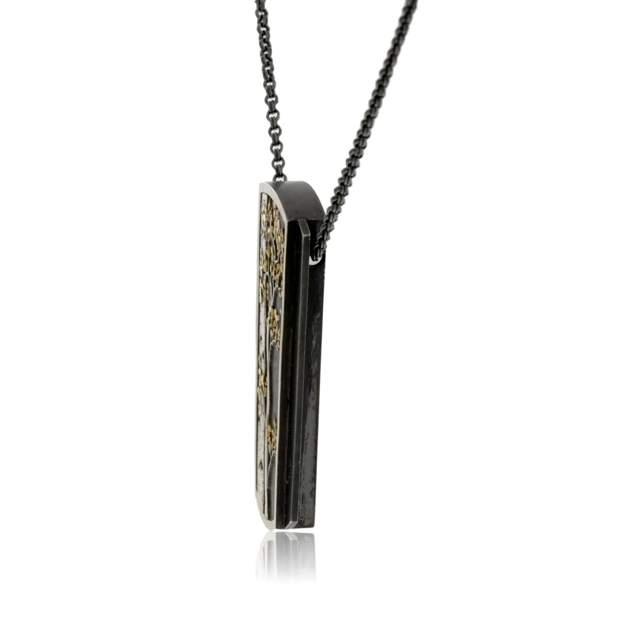 Silver, 18K Gold, & Nugget Gold Aspen Duet Pendant