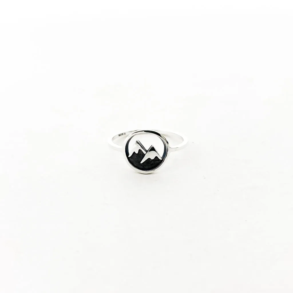 Snow Capped Mountain Ring | Silver