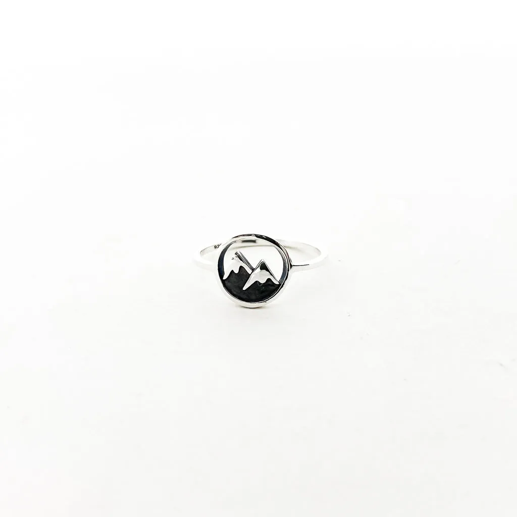 Snow Capped Mountain Ring | Silver