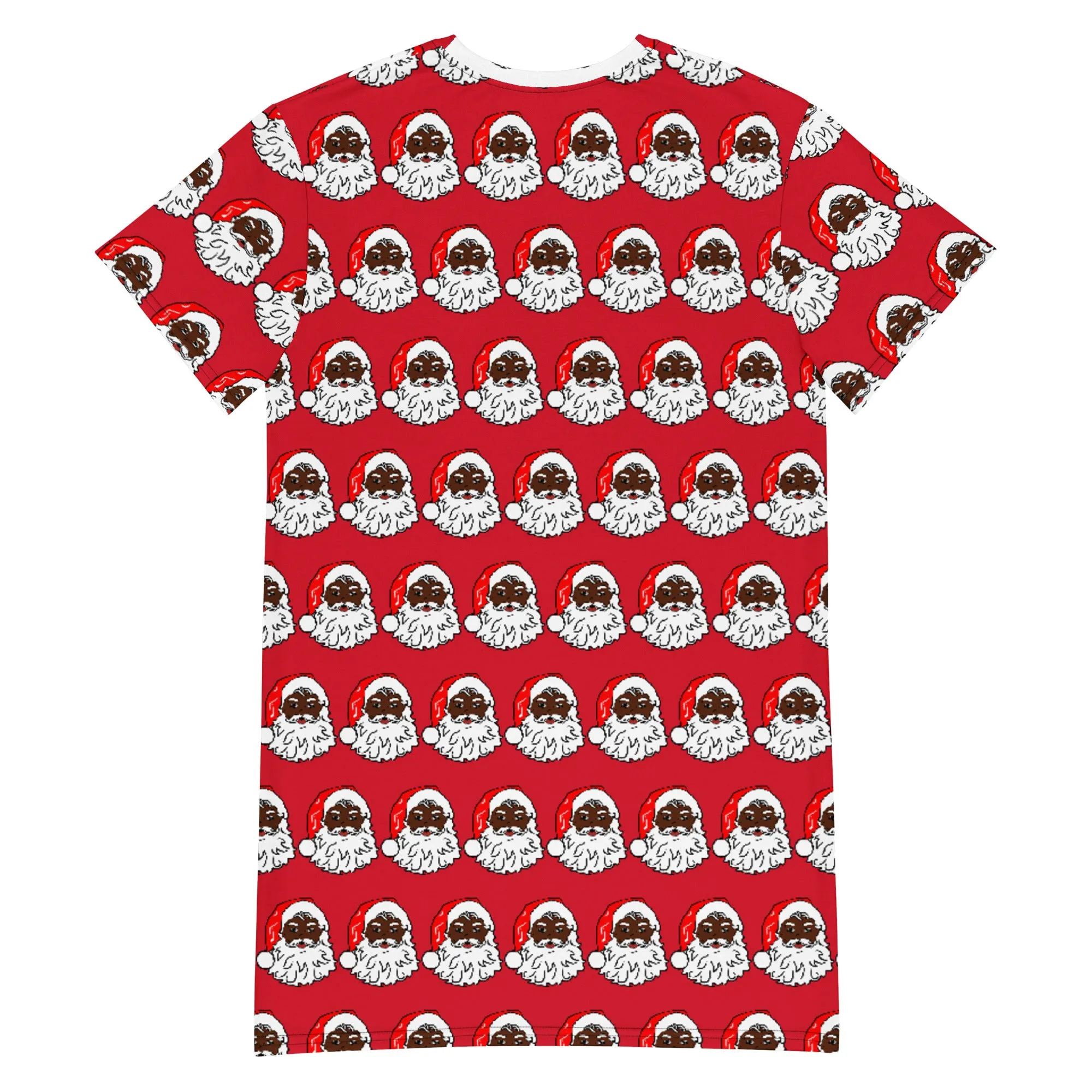 T-shirt dress African American Santa Red