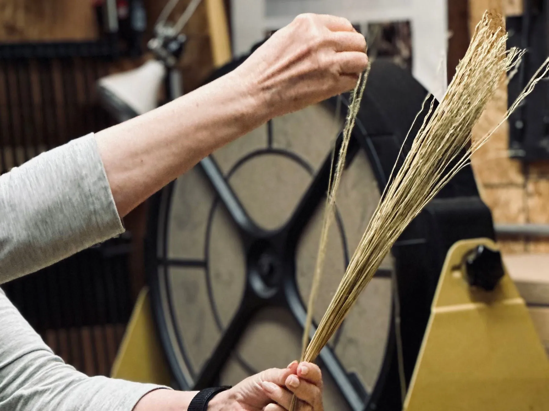 Traditional Broom Making - Turkey wing